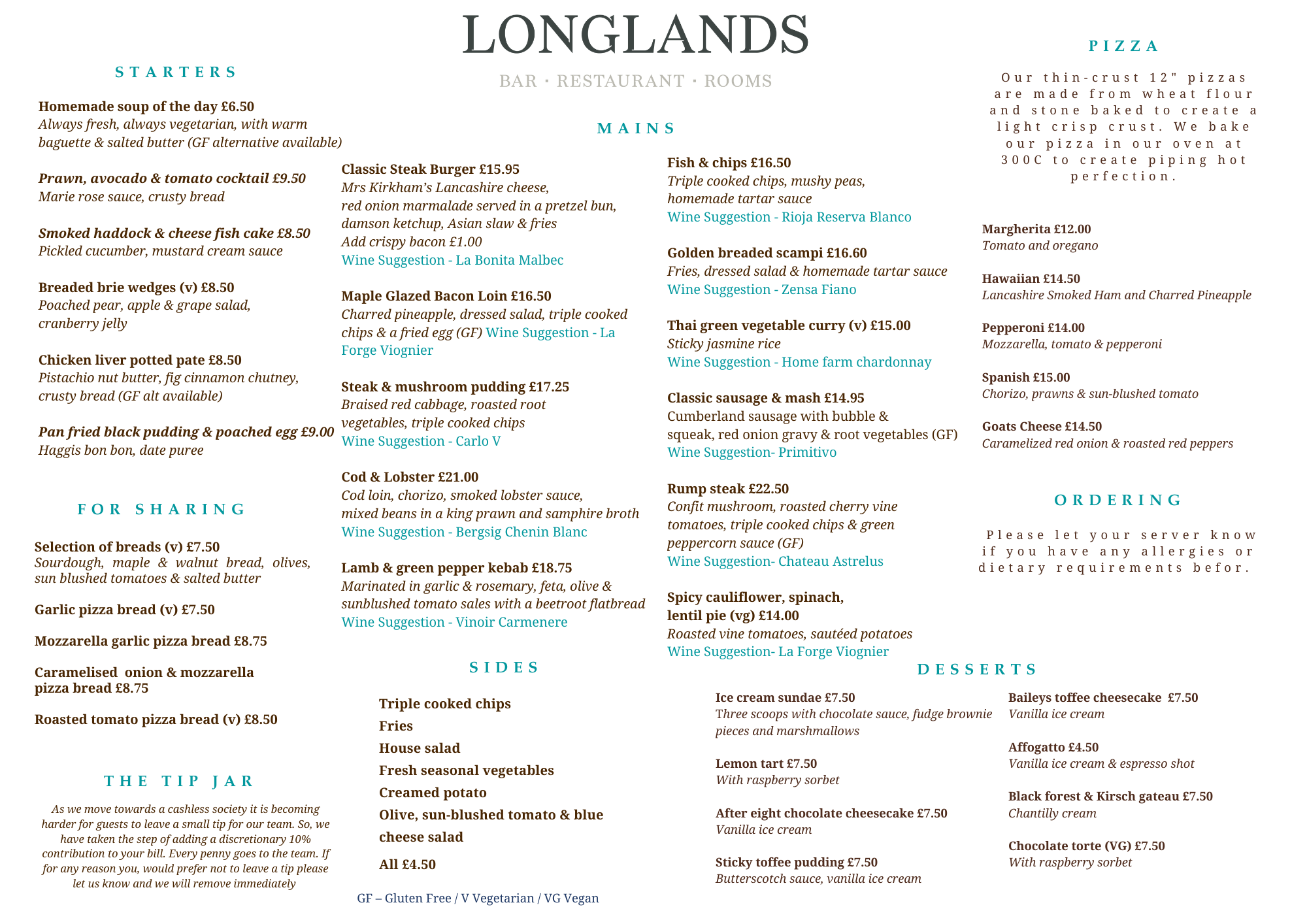 Main Menu - Longlands