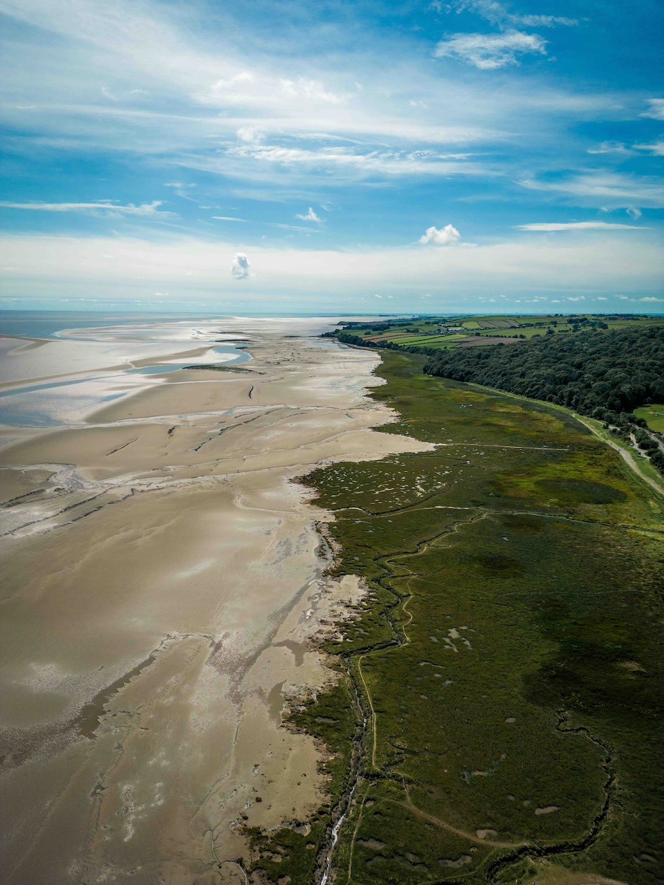 Aerial view of Bardsea beach on the Ulverston coast road, c.jonny-gios-o2InOQCTQuY-unsplash